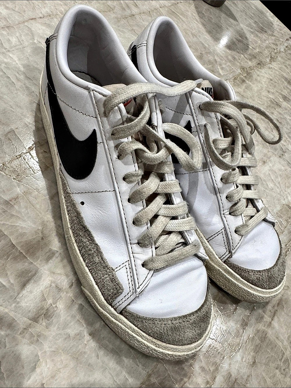 Nike Blazer White & Gray Sneakers size 9